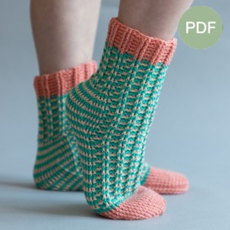 Locomotief Sokken PDF Patroon